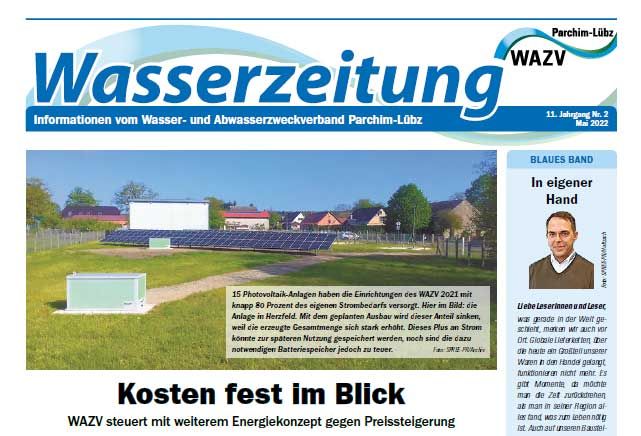 Foto einer Seite der Wasserzeitung