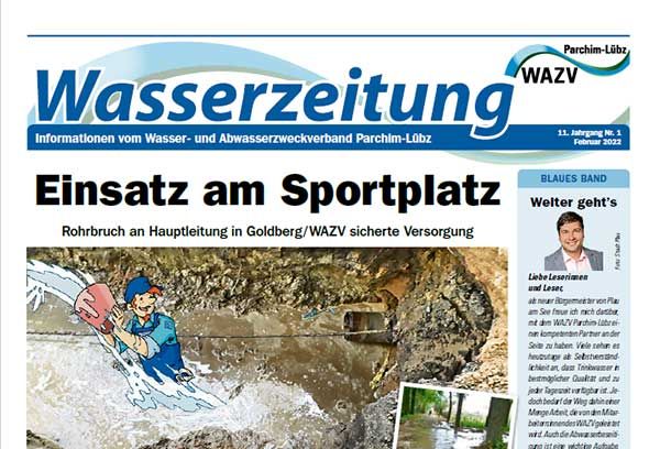 Foto einer Seite der Wasserzeitung